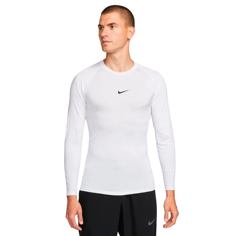 camiseta-nike-pro-dri-fit-tight-white-black-0