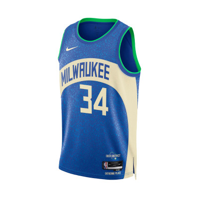 Camiseta Milwaukee Bucks City Edition - Giannis Antetokounmpo Niño