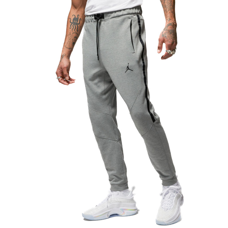 Lange Hosen Jordan Dri Fit Sport Statement Air Fleece Pant Dk Grey Heather Black Basketball Emotion