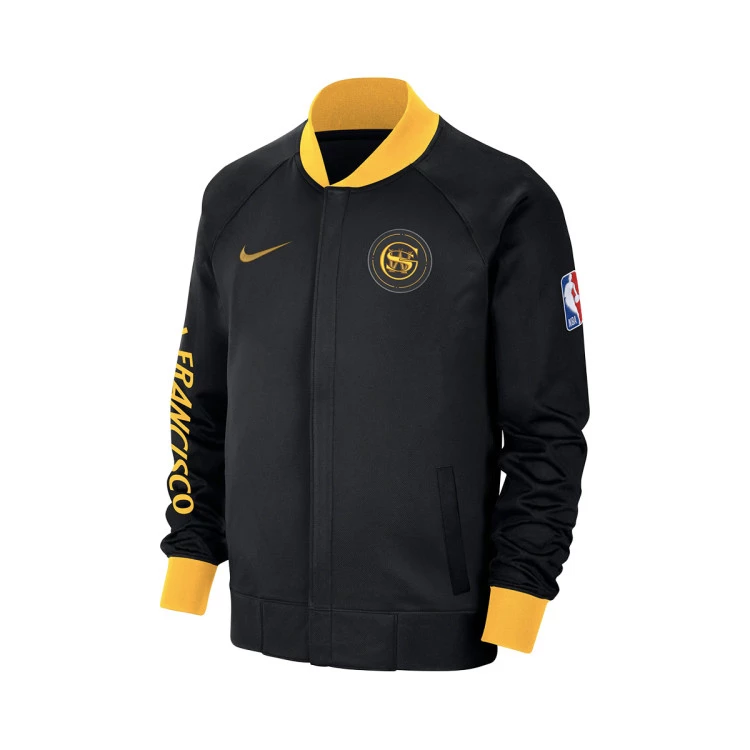 camiseta-nike-golden-state-warriors-pre-match-2023-2024-black-ochre-amarillo-ochre-0