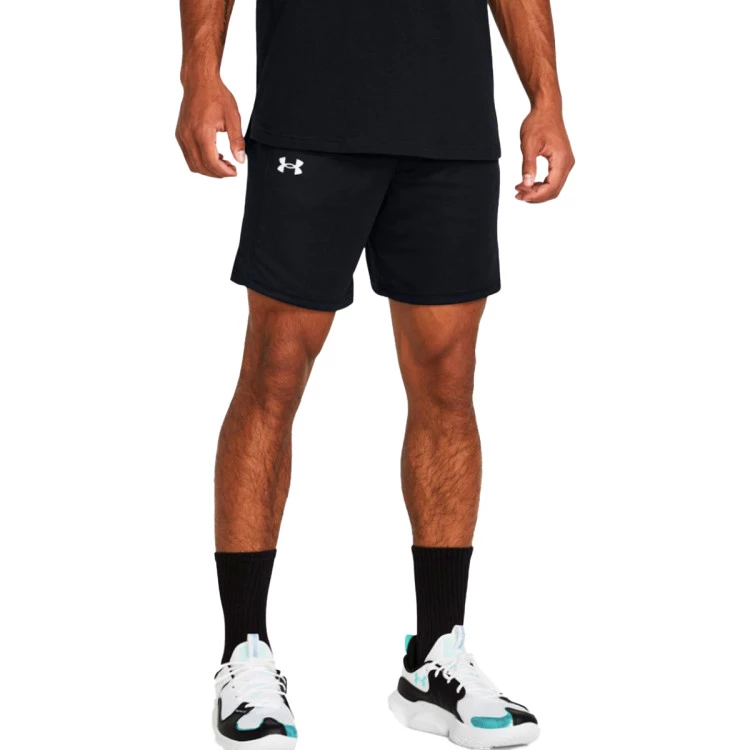 pantalon-corto-under-armour-baseline-black-white-white-3