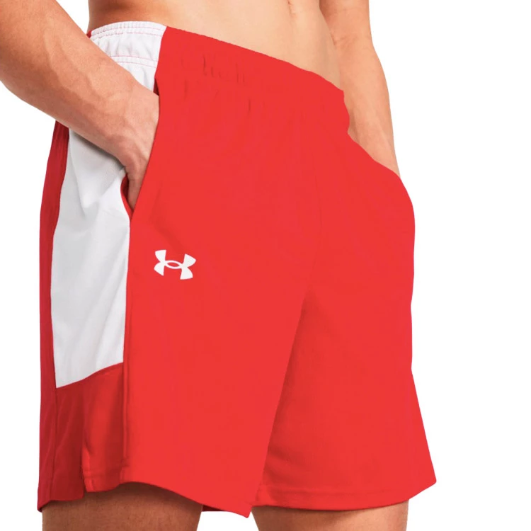 pantalon-corto-under-armour-baseline-red-white-1