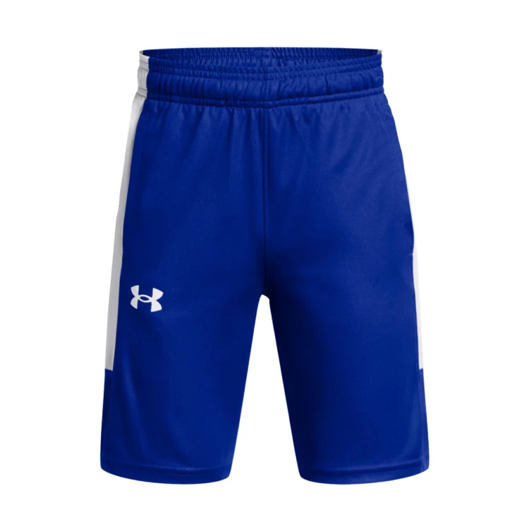 pantalon-corto-under-armour-baseline-nino-blue-white-0