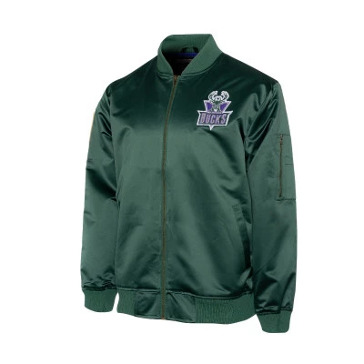 Bomber Lightweight Satin Milwaukee Bucks Jacket