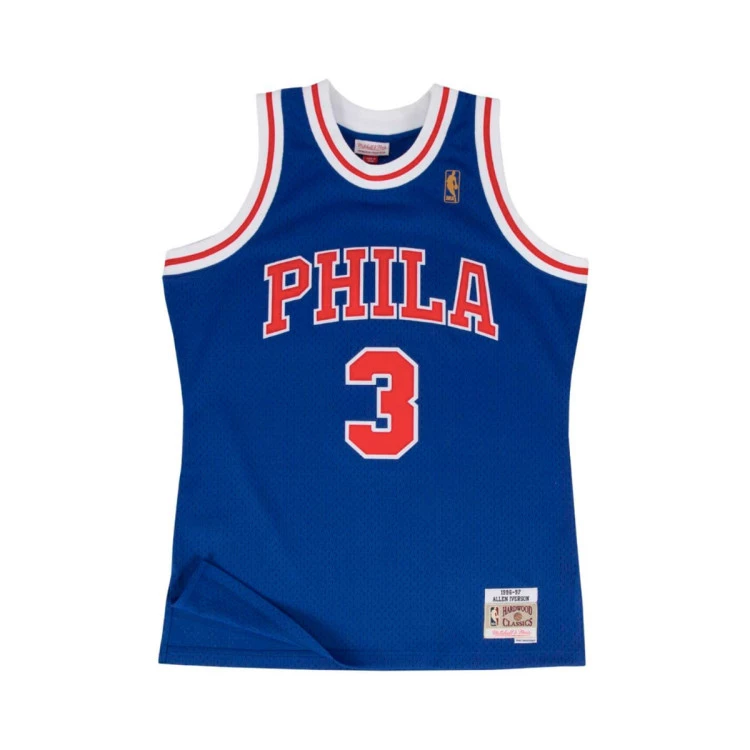 Maillot MITCHELL NESS Swingman Philadelphia 76ers Allen Iverson 1996 Royal Basketball Emotion