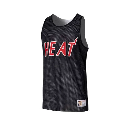 Wende-Mesh-Übungs-T-Shirt mit Vintage-Logo für die Miami Heat Top