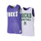 Top MITCHELL&NESS Reversible Mesh Practice Tank Vintage Milwaukee Bucks