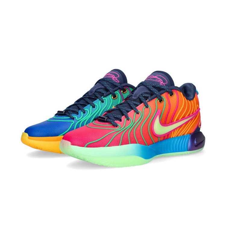 Zapatillas Nike Lebron 21 Photo Blue Laser Fuchsia Vapor Green Basketball Emotion