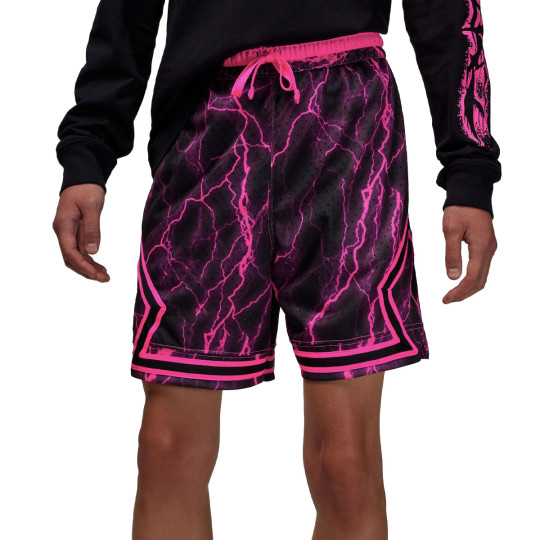 Shorts Jordan Dri Fit Sport AOP Diamond Schwarz Hyper Pink Hyper Pink Hyper Pin Basketball Emotion