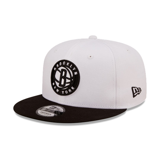 Gorra New Era White Crown Team 9Fifty Brooklyn Nets White Black Basketball Emotion