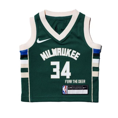 Jersey Milwaukee Bucks Icon Edition Giannis Antetokounmpo Preescolar