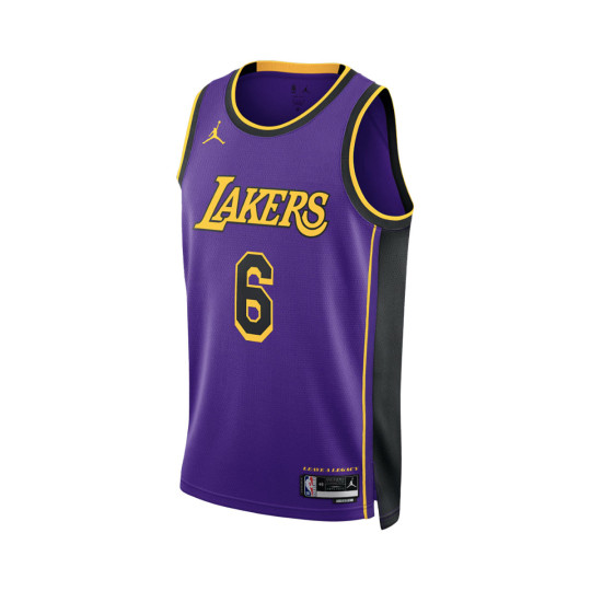 Trikot Jordan Los Angeles Lakers Statement Edition Lebron James Lila Gelb Schwarz Basketball Emotion