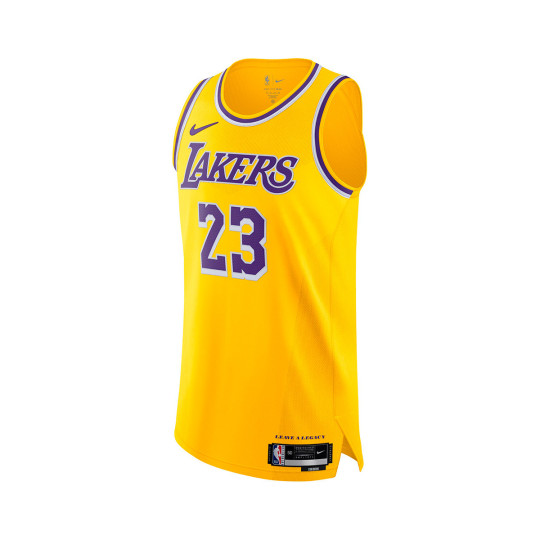 Jersey Nike Los Angeles Lakers Icon Edition Authentic Lebron James Yellow Basketball Emotion