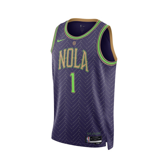 Jersey Nike New Orleans Pelicans Zion Williamson City Edition 2024 2025 Ink Basketball Emotion