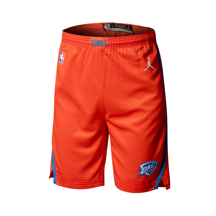 Shorts Jordan Kids Oklahoma City Thunder Statement Edition Swingman Team Orange Signal Blue White Basketball Emotion