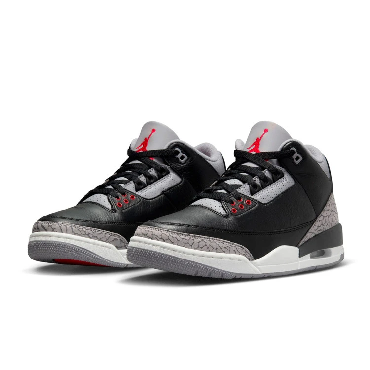 Scarpe Jordan Air Jordan 3 Retro Black Cement Black Fire Red Cement Grey Summit White Basketball Emotion