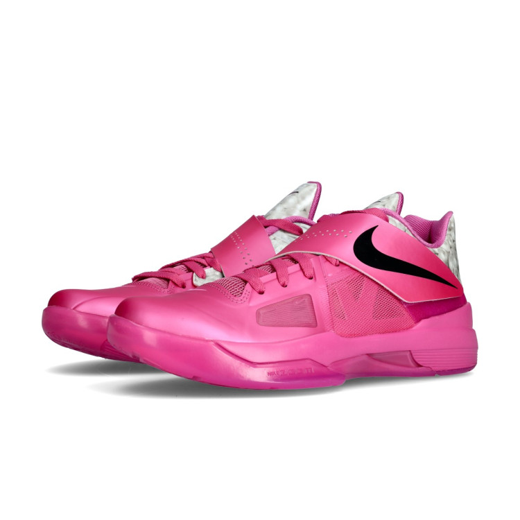 Basketball Shoes Nike KD 4 Aunt Pearl Pinkfire Ii Black Metallic Silver Basketball Emotion