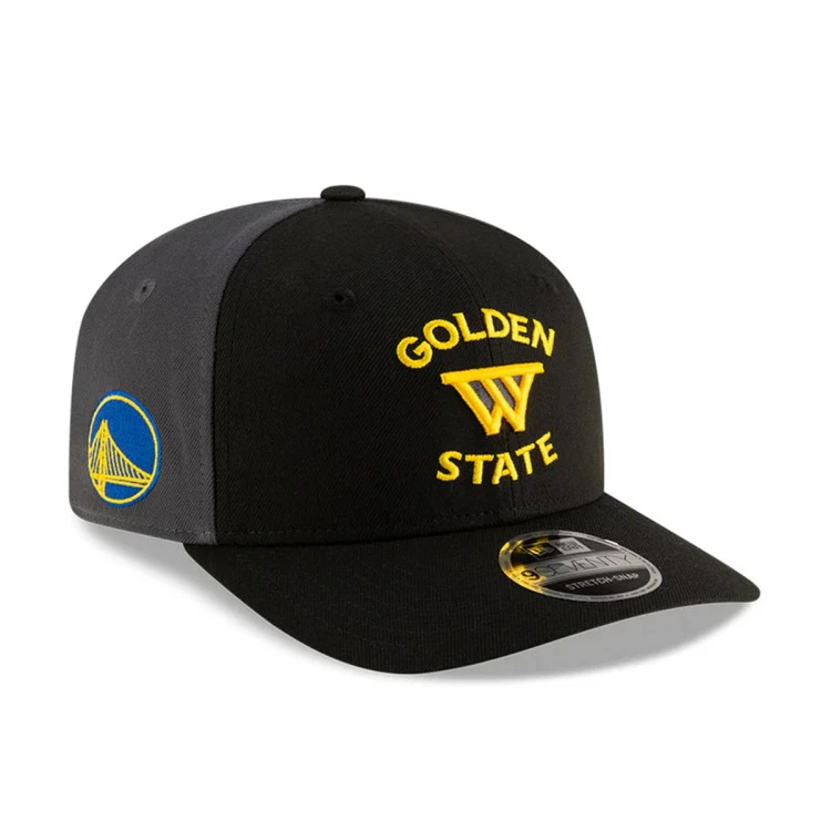 gorra-new-era-golden-state-warriors-nba-statement-edition-9seventy-stretch-snap-black-2