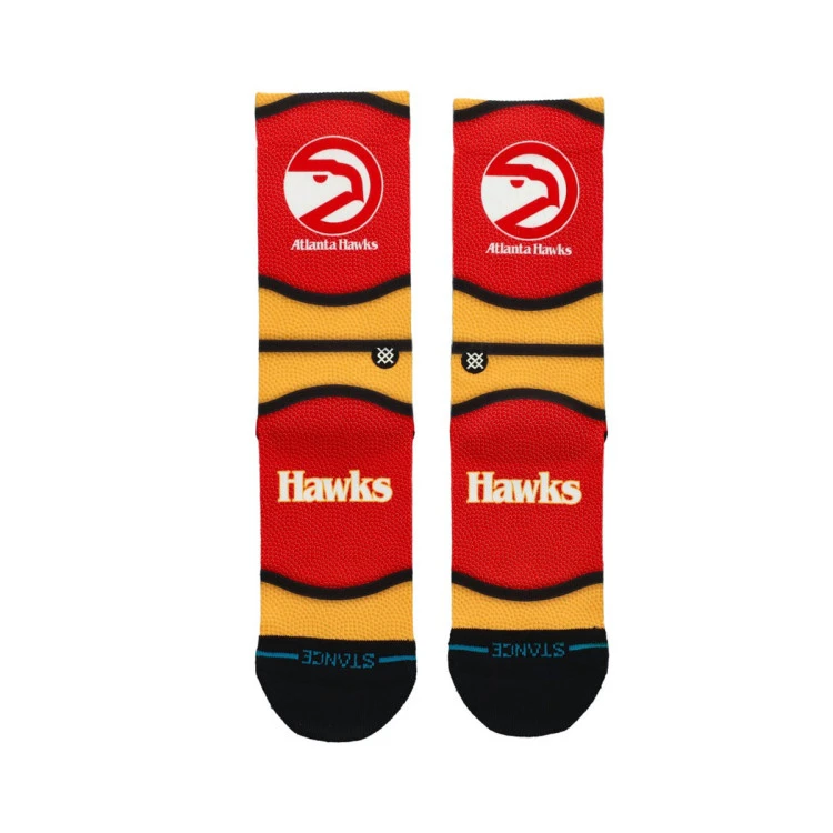 calcetines-stance-atlanta-hawks-mini-ball-hardwood-classics-yellow-5