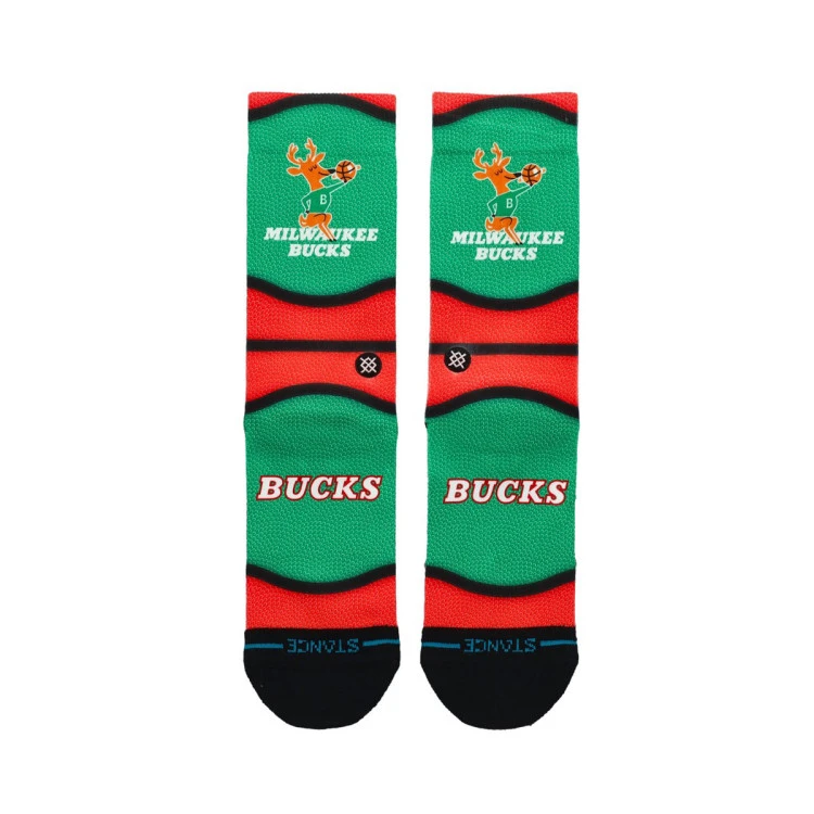 calcetines-stance-milwaukee-bucks-mini-ball-hardwood-classics-red-5