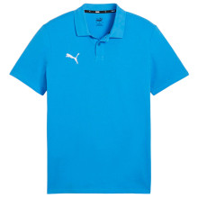 teamGOAL Cotton EQPCBE Polo Shirt Ignite Blue-White